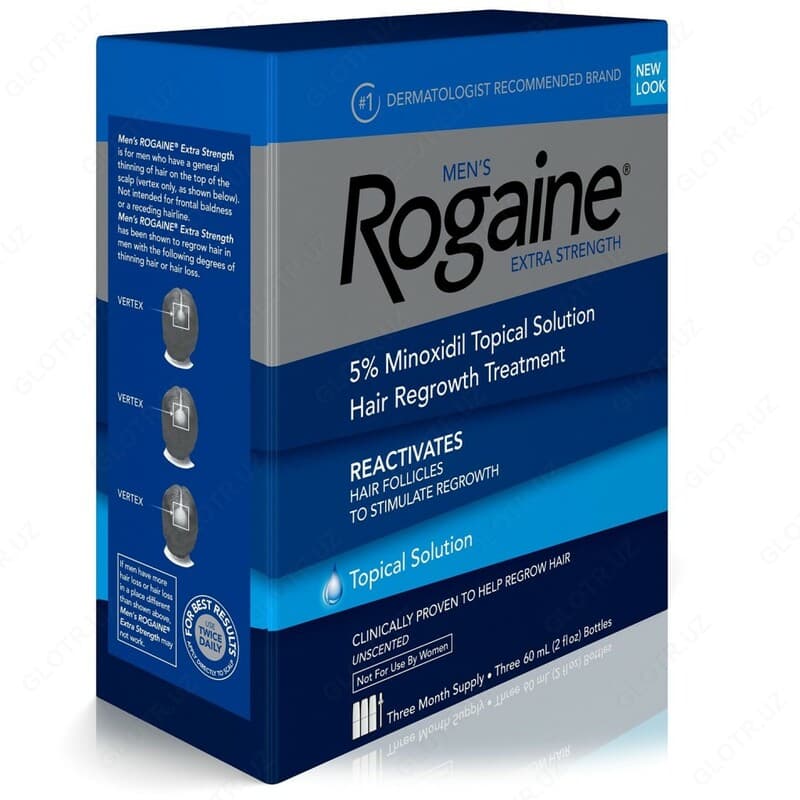 Регейн лосьон для мужчин 5% в Ташкенте (rogaine 5%, regeine, рожейн, регейн, миноксидил, рогейн) — 1