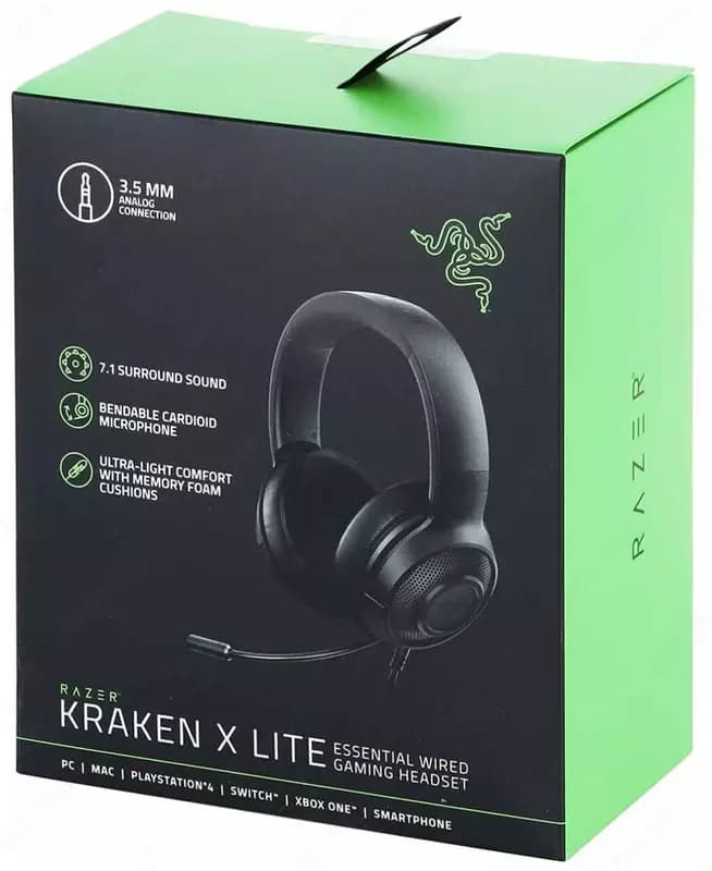 Гарнитура Игровые наушники Razer Kraken V4 X, 7.1, USB-A, 1.8м, RGB, чёрный — 5