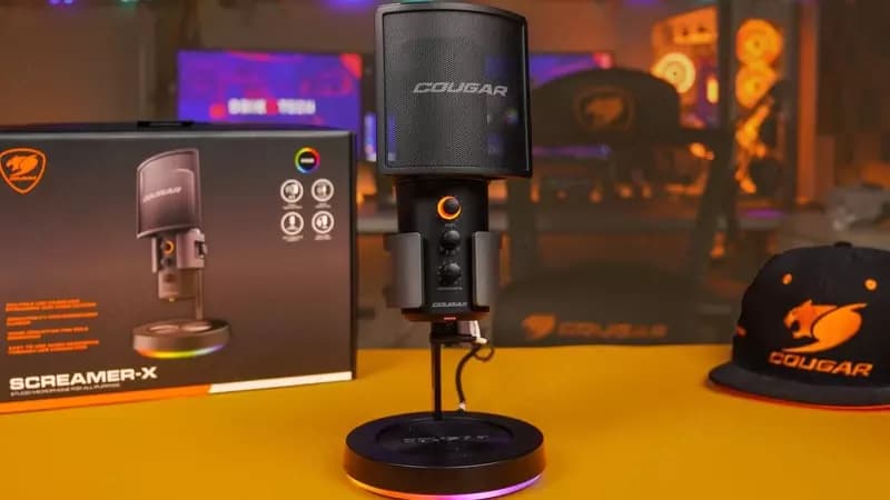 Студийный микрофон ”Cougar” Screamer-X, USB Type-C, RGB (Арт. - 46008) Black — 5
