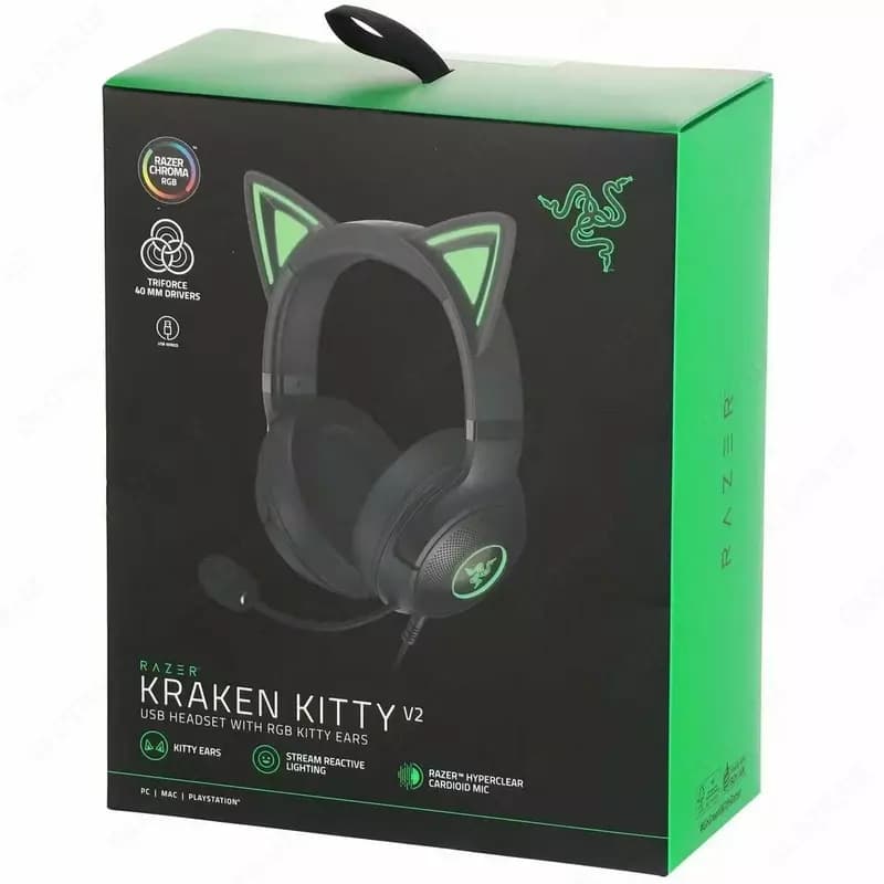 Гарнитура Razer Kraken Kitty V2, RGB, USB, чёрный — 3