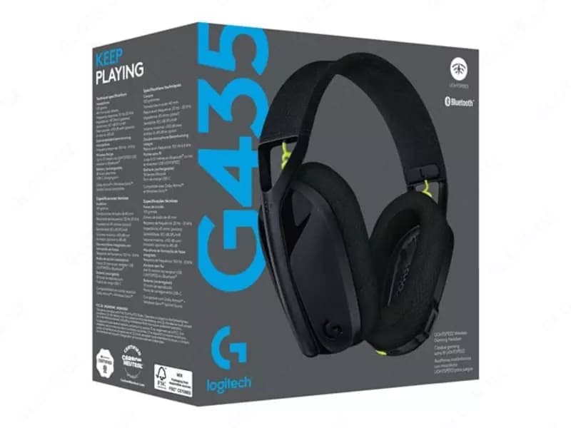 Компьютерная гарнитура Logitech G435 (Black, White, Lillac) — 5