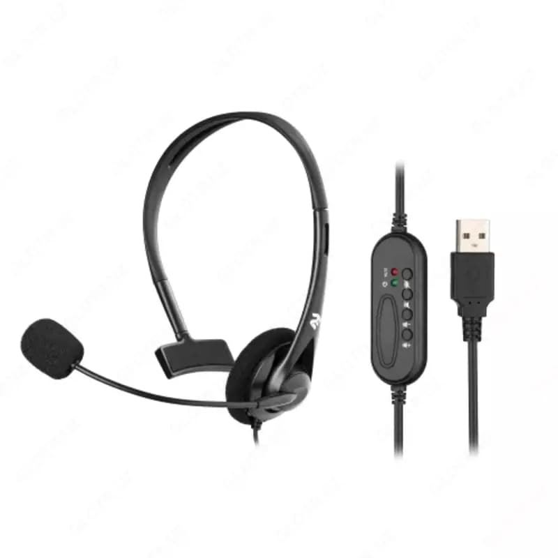 Гарнитура ПК моно On-ear 2E CH11 USB, omni-mic, 2м, черный — 1
