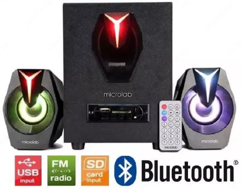 Колонка Microlab G100BT 3x2Вт +5Вт Bluetooth 5.0 / Флешка / Пульт — 2