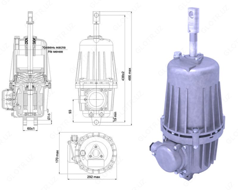 Электрогидротолкатель ТЭ-25 — 3