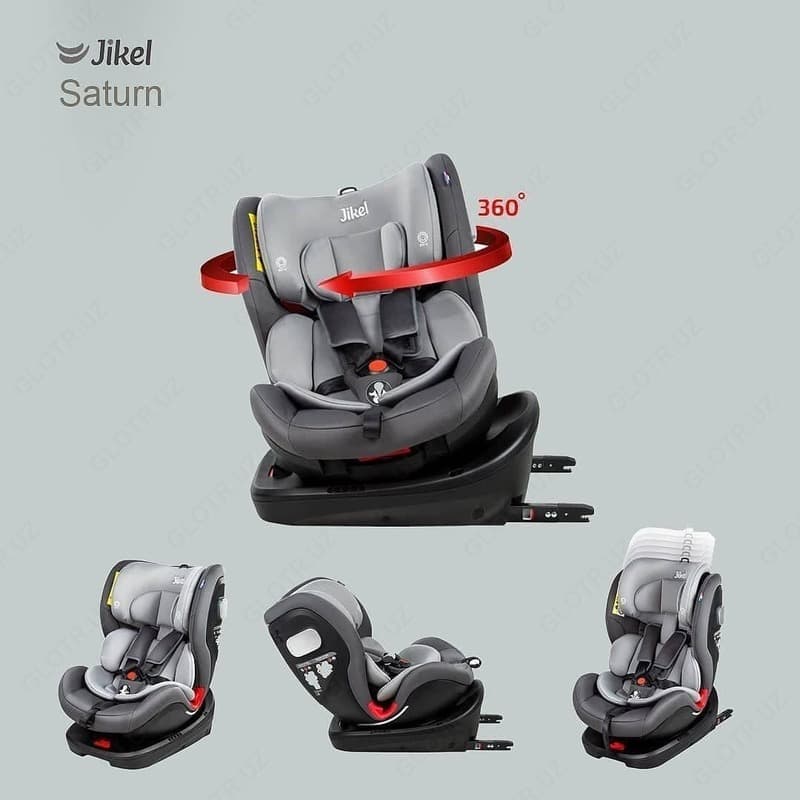 🚗 Универсальное вращающееся автокресло IsoFix Saturn от французского бренда Jikel — 1
