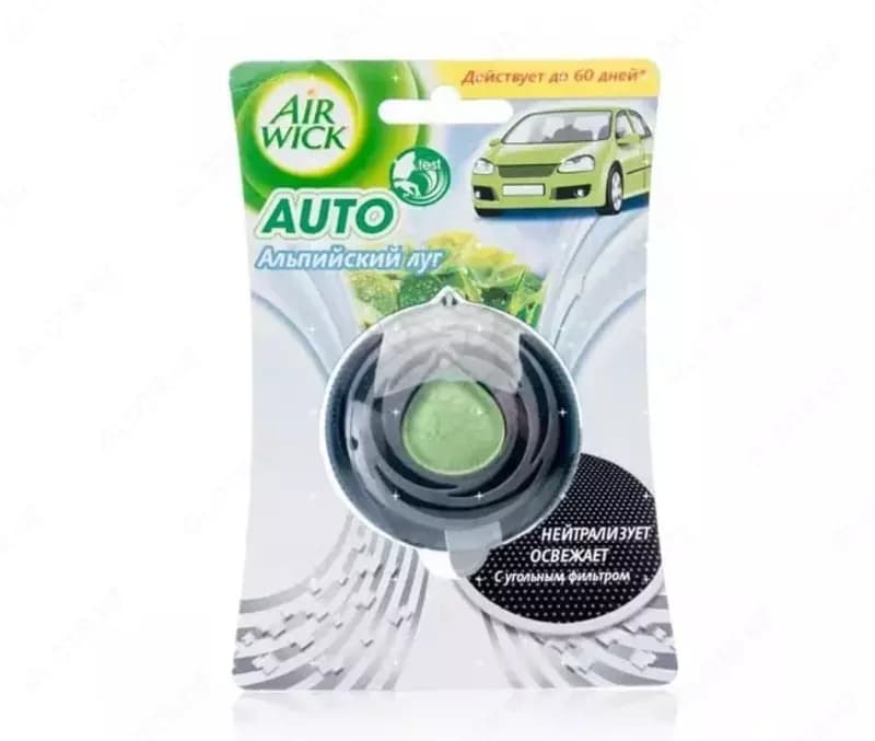 Освежитель воздуха для автомобиля ”Air Wick” Альпийский луг, 3 мл, угольный фильтр (Код - 402) — 2