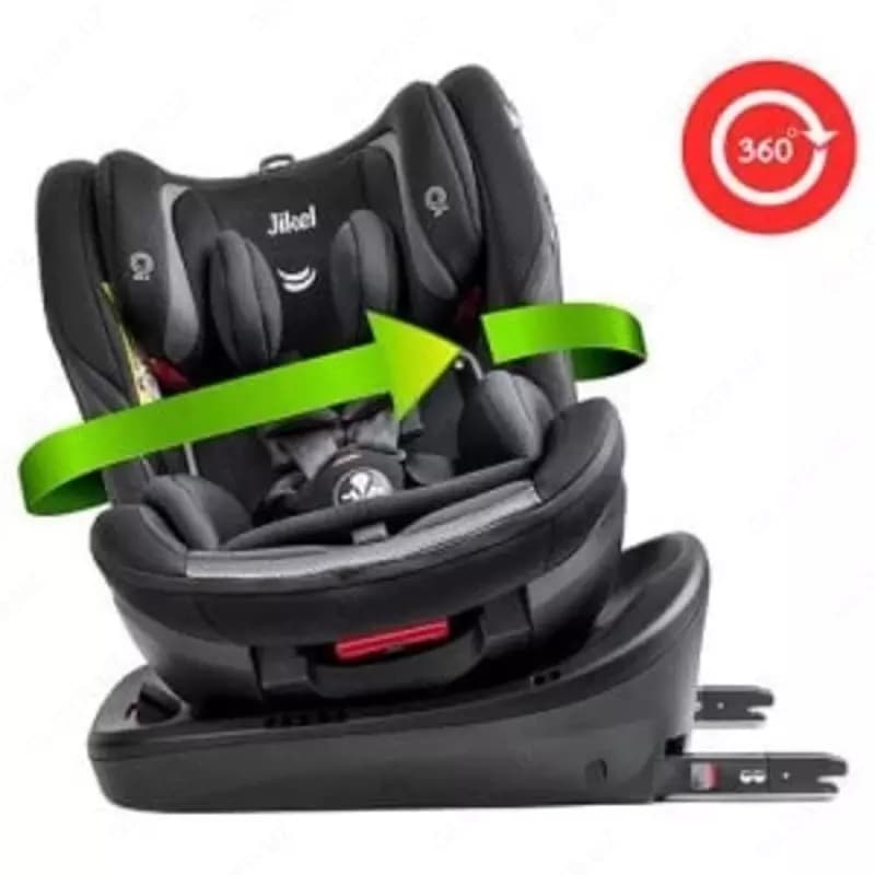 Детское автокресло ”Jikel” Saturn Zip 360 JK804444-99 (Франция) Черное/серое — 4