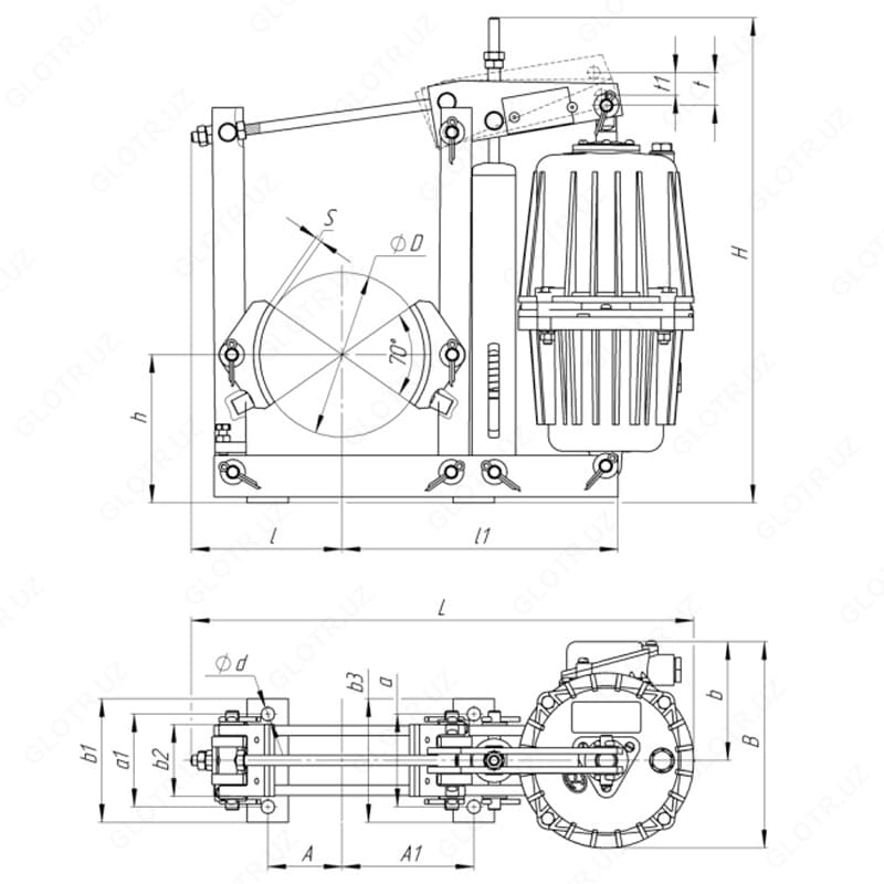 Тормоза колодочные (рамка) ТКГ-500 — 3
