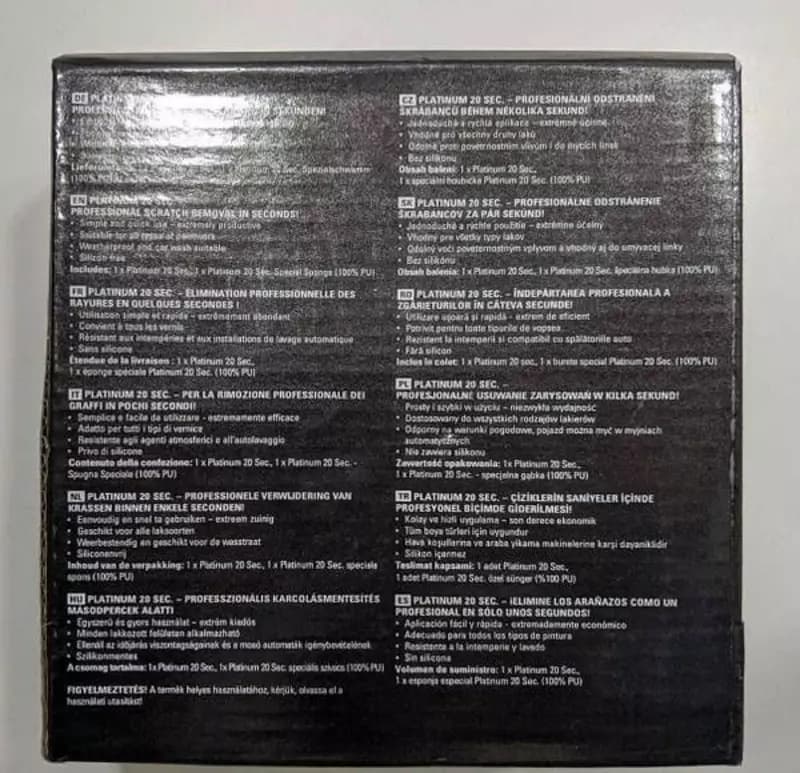 Паста Platinum 20 sec для удаления царапин на автомобиле — 5
