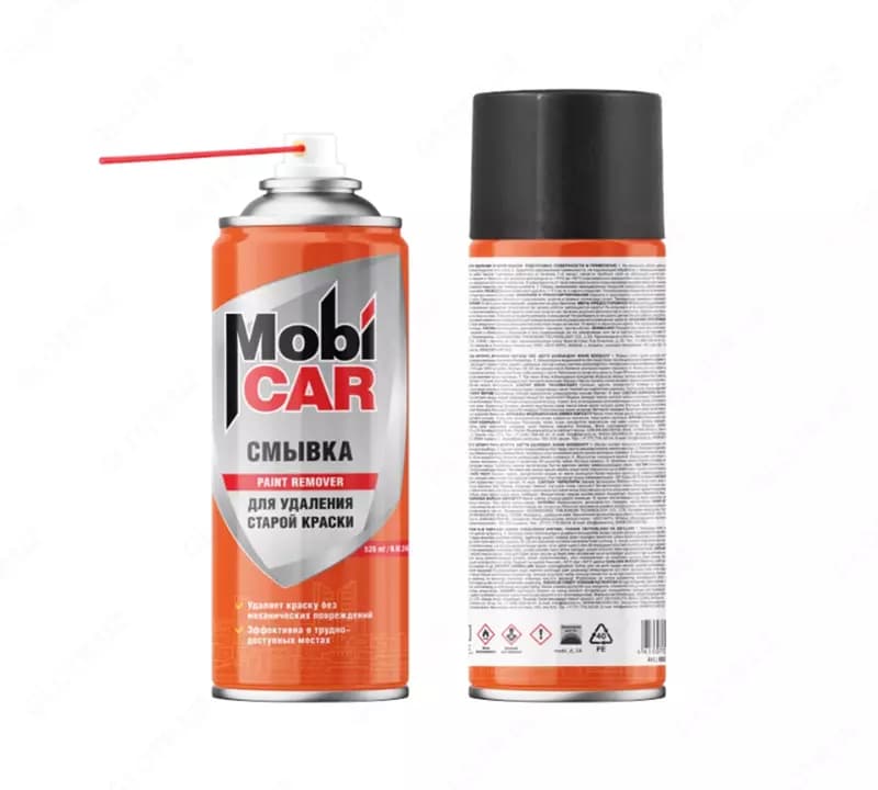 Аэрозольная смывка для удаления старой краски Mobi CAR (520 мл) — 2