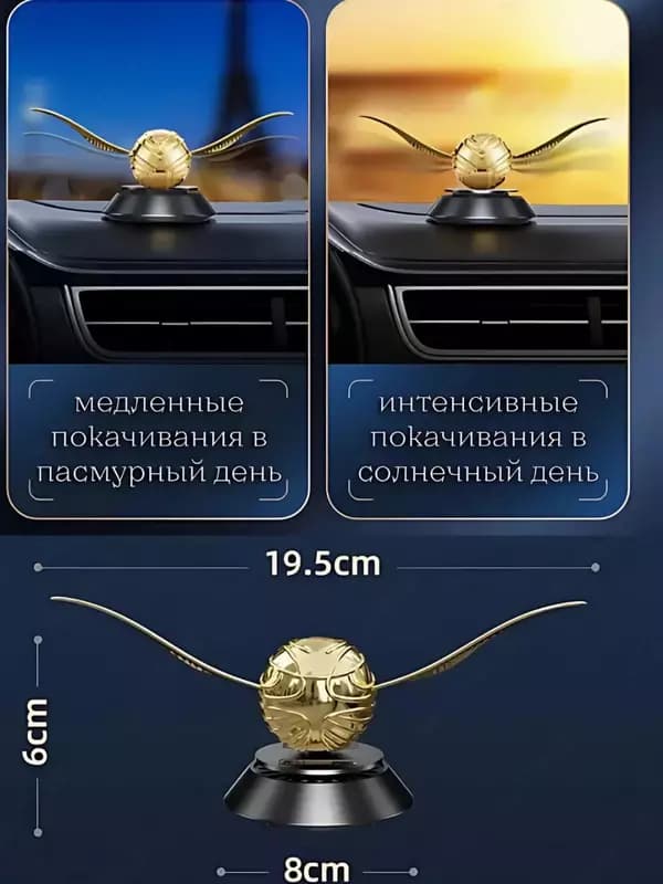 Ароматизатор Снитч в машину на солнечных батареях ( 19х6,5 см) — 5