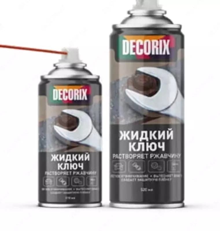 Аэрозольный жидкий ключ "DECORIX" растворитель ржавчины, 210/520 мл — 3