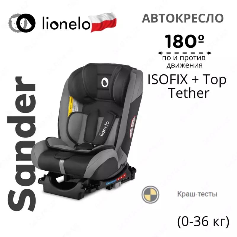 Автокресло 🇵🇱(Польша) SANDER - автомобильное кресло (0-36 кг) Система ISOFIX180° + ремень Top Tether (0-36 кг) — 1