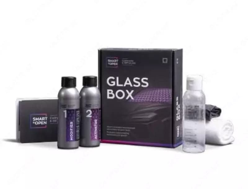 Smart open. GLASS BOX Защитное водоотталкивающее нанопокрытие для стекол — 1