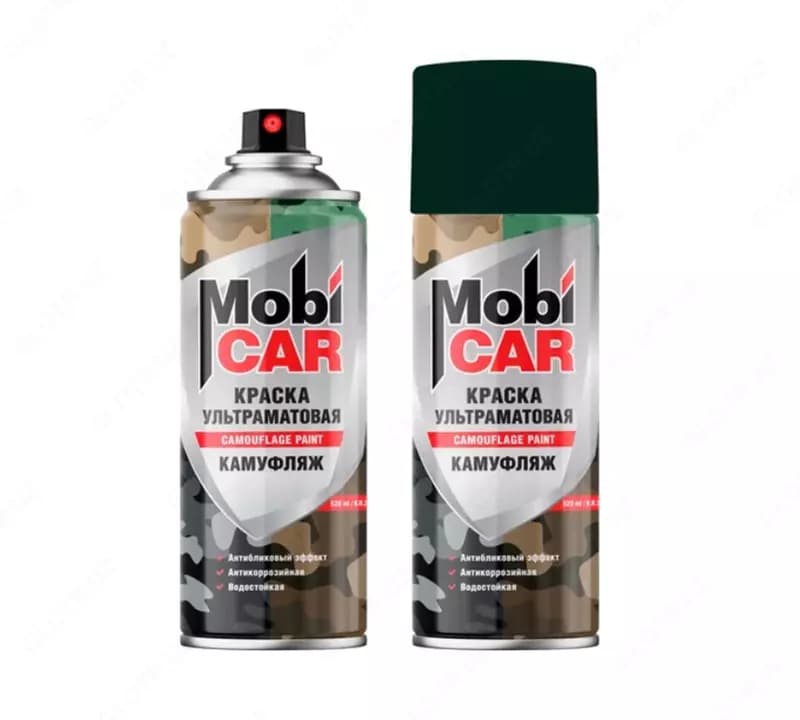 Камуфляж ультраматовая краска цвет "Армейский зеленый" Mobi CAR — 1
