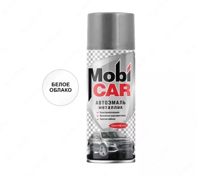 Автоэмаль металлик цвета "Белое облако" Mobi CAR — 1