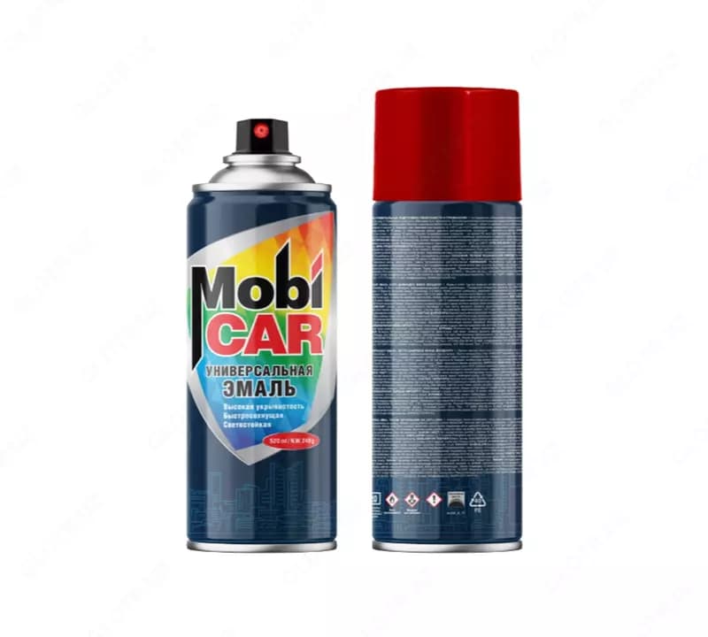 Универсальная эмаль «Mobi CAR» транспортный красный глянцевый — 1