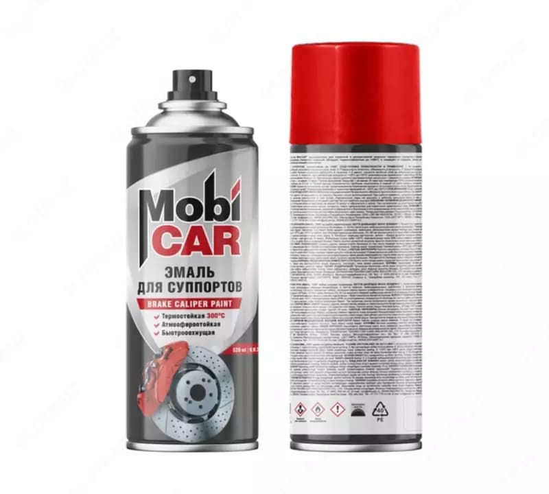 Эмаль для суппортов +300°С красная глянцевая Mobi CAR — 1