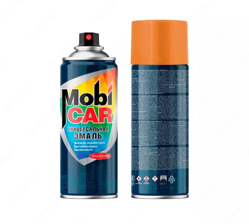Универсальная эмаль чистая оранжевая глянцевая Mobi CAR — 1
