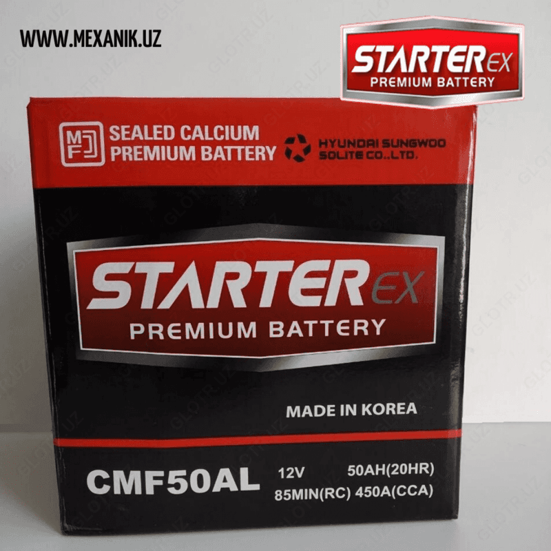 АККУМУЛЯТОР STARTEREX 6СТ 50AH (Ю.КОРЕЯ) — 2