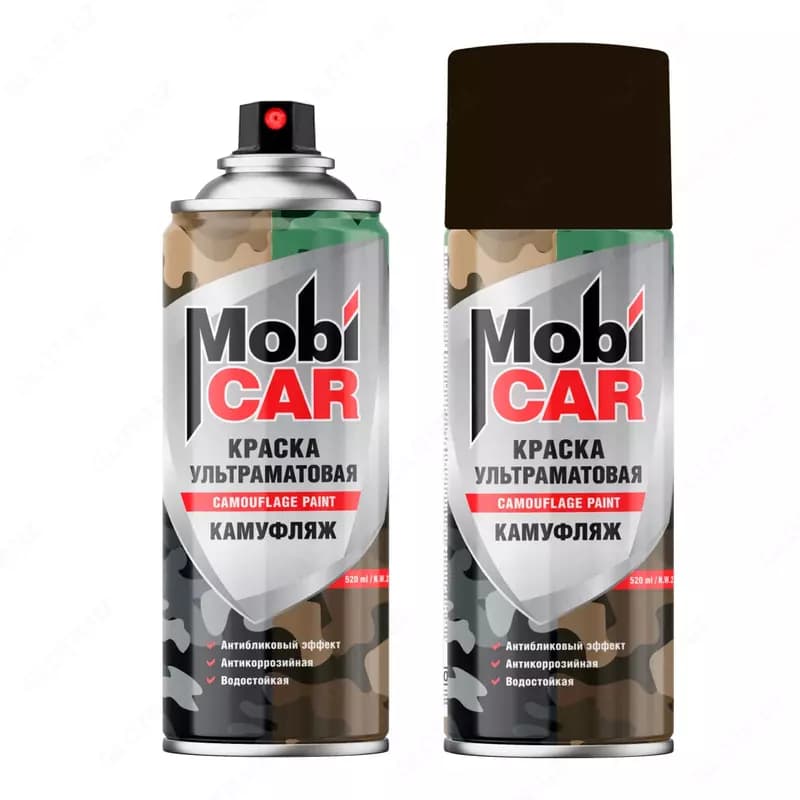 Аэрозольная акриловая эмаль (камуфляж) "Mobi CAR" ультраматовая, 520 мл, 2-3 м2 (Ассортимент) — 3