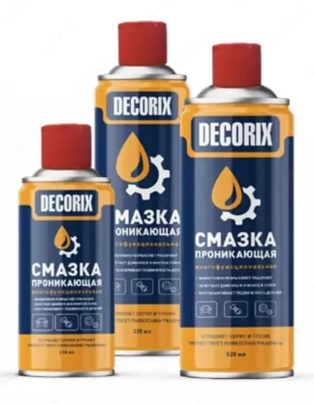 Аэрозольная проникающая смазка "DECORIX" многофункциональная, 210/335/520 мл — 2