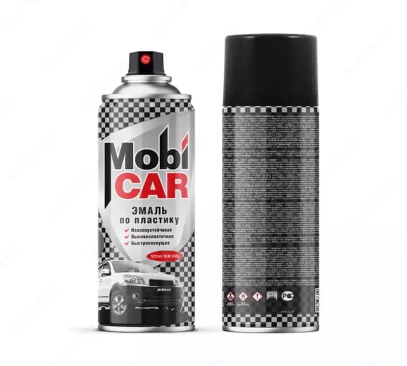 Эмаль по пластику черная матовая Mobi CAR — 1