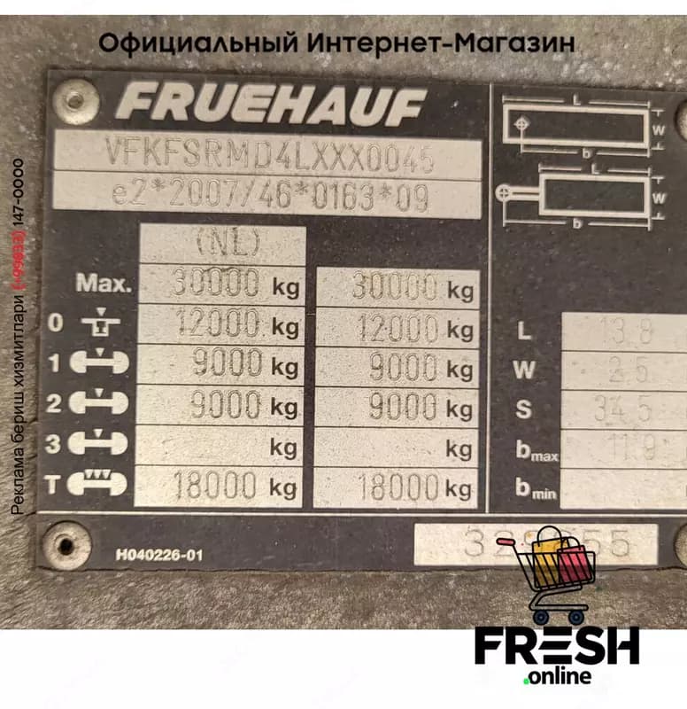 Fruehauf 2 Assen закрытый полуприцепы — 7
