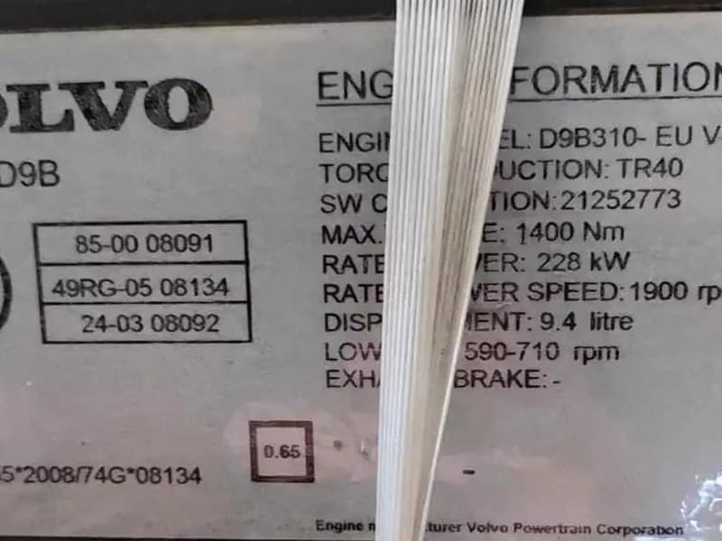 Двигатель Volvo D9B 310 euro 5 — 6