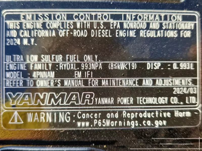 Двигатель Unused Yanmar 3TNV74F-SNNS — 7
