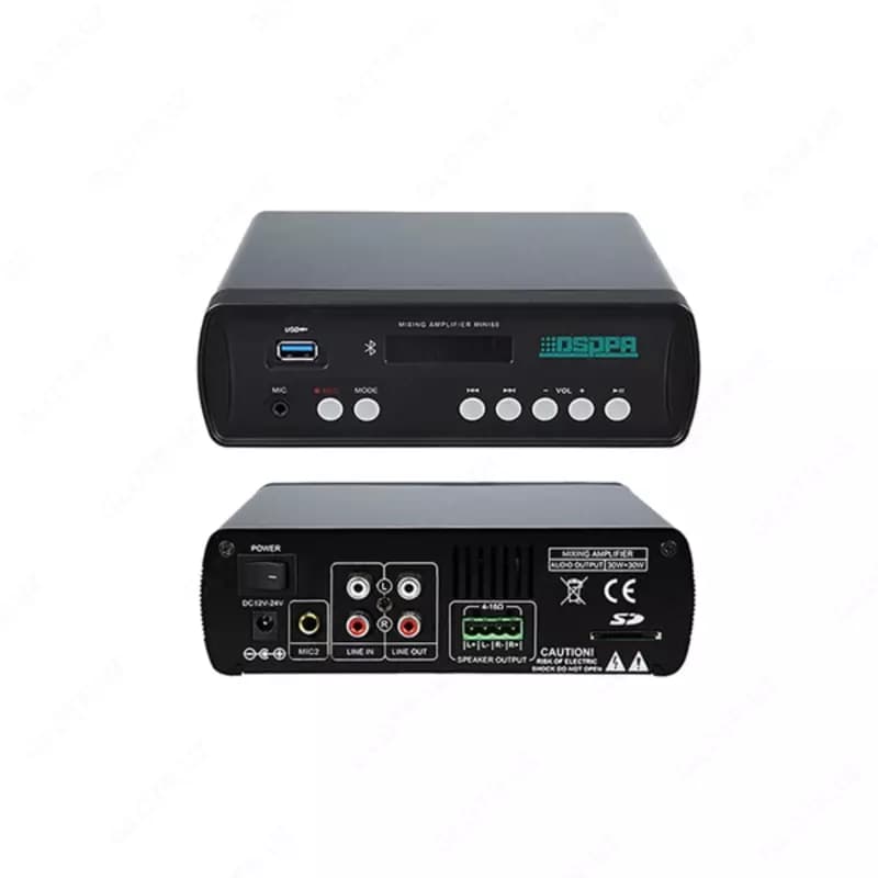 DSPPA Mini60 2x30 Вт с USB и Bluetooth Миниатюрный цифровой усилитель — 1