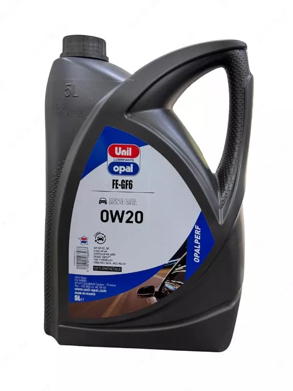 Моторное масло Unil Opal 0W20 FE-GF6 — премиальное синтетическое масло, Франция 5 Л — 2