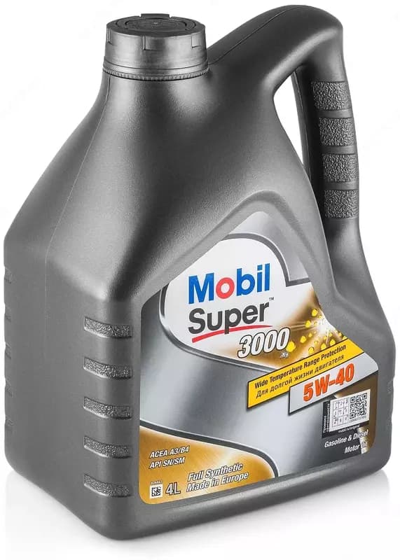 Синтетическое моторное масло MOBIL SUPER 3000 X1 5W-40, 4 л — 3
