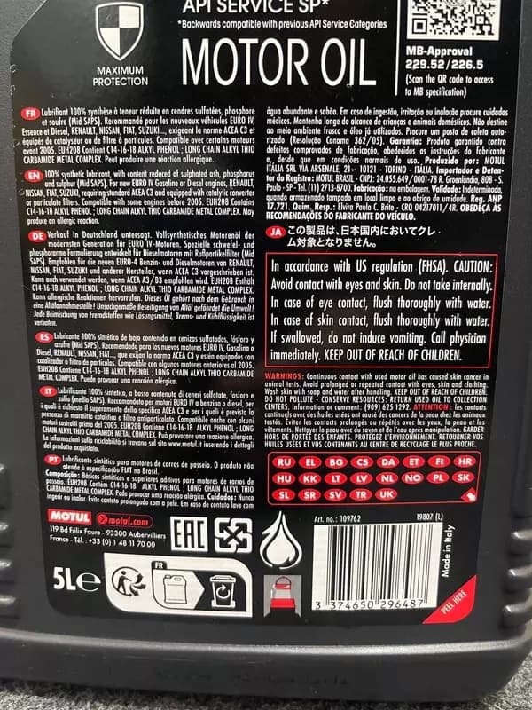 Motul 8100 Eco-lite Sae 5W-30 — 4