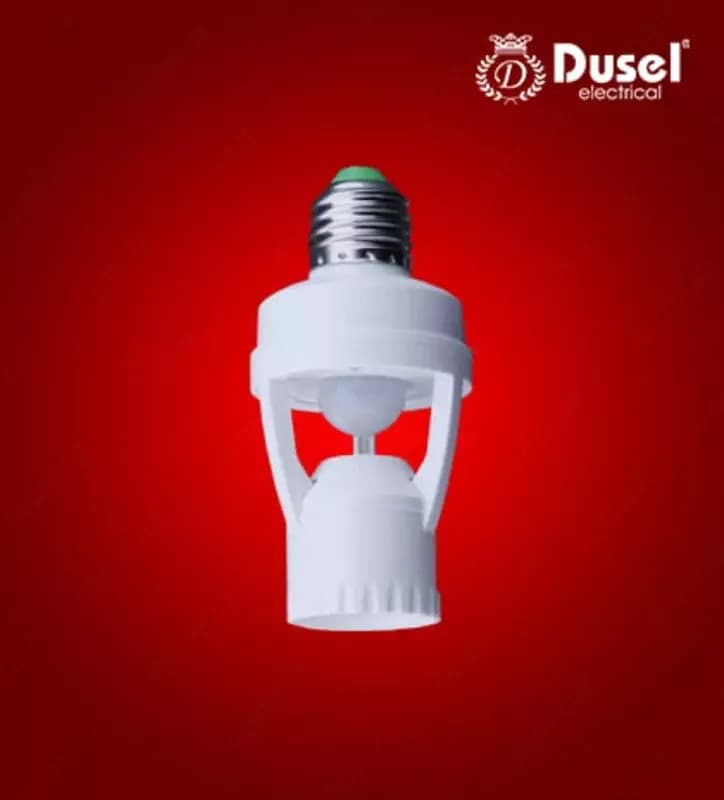 Инфракрасный датчик движения (цокольный) ”Dusel” DD-05, 220 В, IP20, Е27, 60W — 1