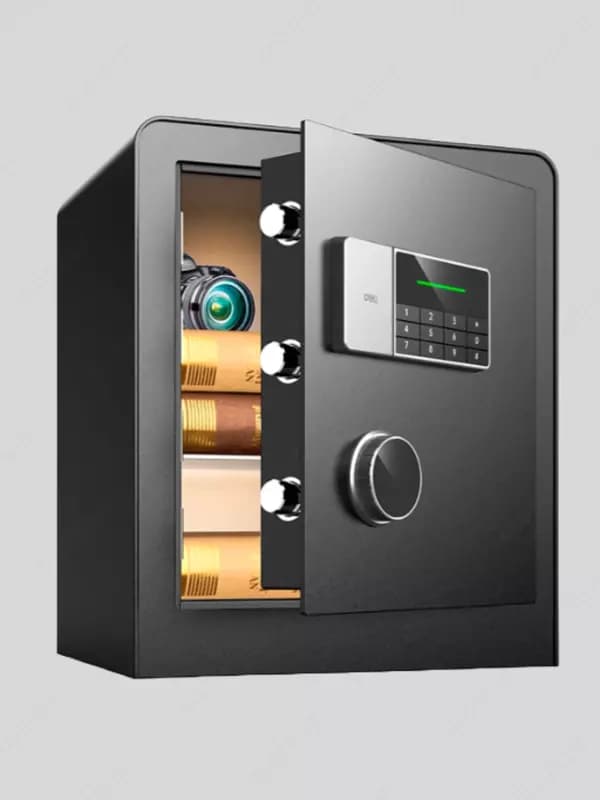 Офисный цифровой сейф ”Deli” ET551, 450 х 380 х 320 мм, код, 3 засова, LED дисплей — 1