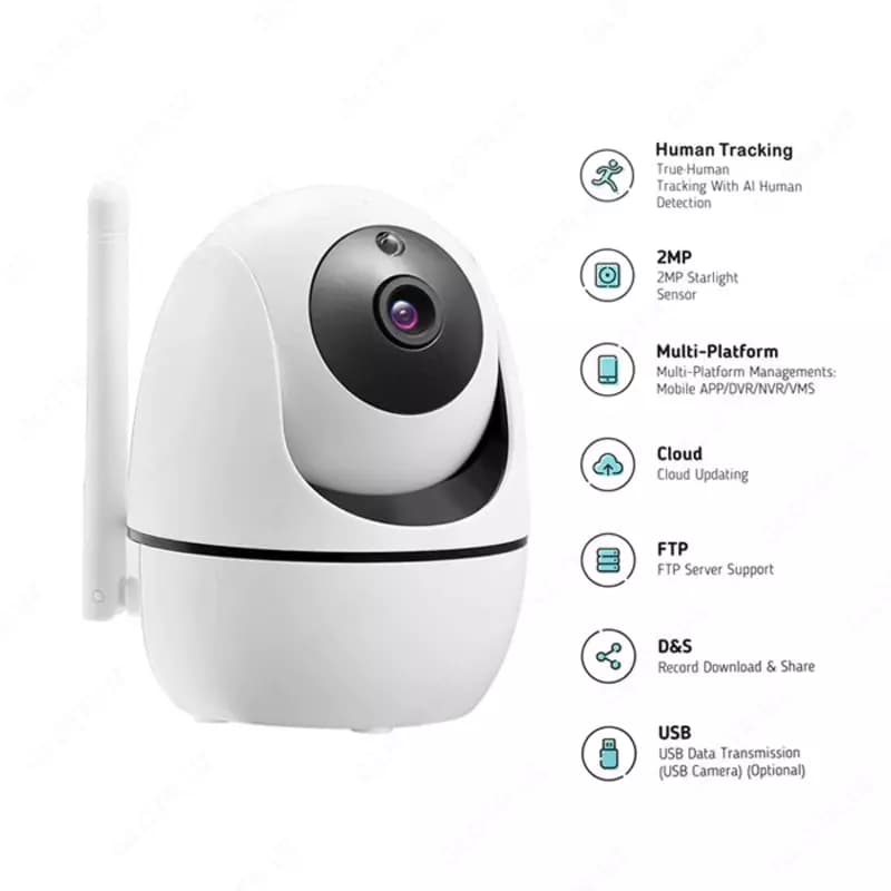 AI Human Auto Tracking 1080P Беспроводная IP камера, облачная Wifi камера, Домашняя безопасность, видеонаблюдение, сеть видеонаблюдения, Wi-... — 1