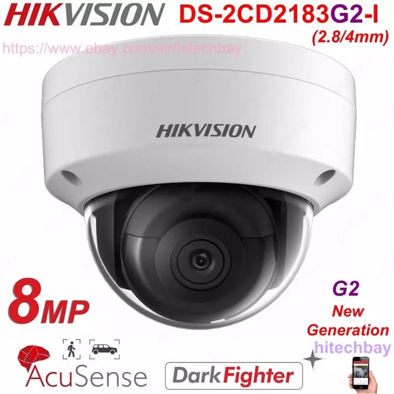 Купольная IP видеокамера HIKVISION DS-2CD2183G2-I (4K)-AcuSense — 2