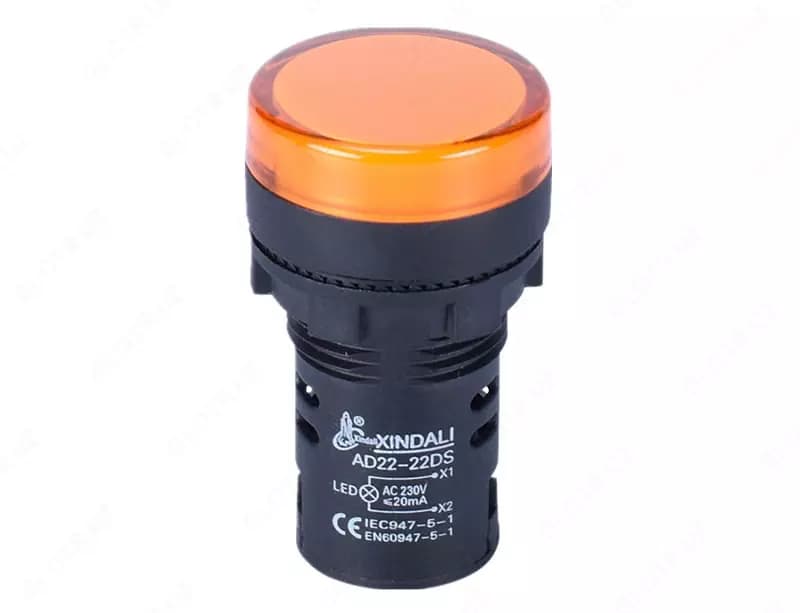 Светодиодный сигнальный индикатор AD22‑22DS/B, 220 VAC (Арт. - 1310695) Желтый — 4