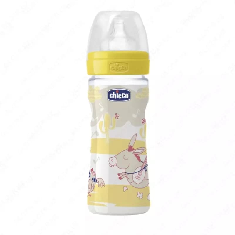 Бутылочка для кормления 250 мл Chicco пластиковая Well-being Physio Color — 2