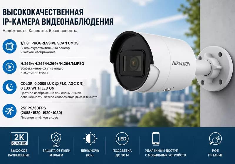 IP камера DS-2CD2047G2-LU/SL(4mm)(C)(O-STD) — 1