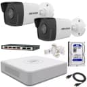Готовый комплект IP-Видеонаблюдения на 2 камеры ”Hikvision” 2мпх