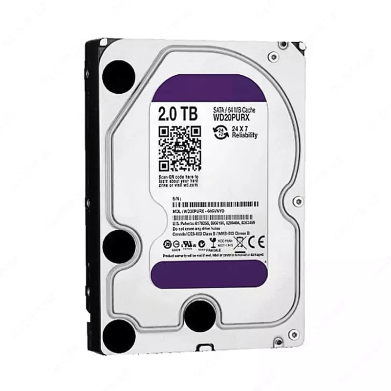 Диск для видеонаблюдения DAHUA WD - Purple - HDD - 2 Tb (Оригинал) — 2