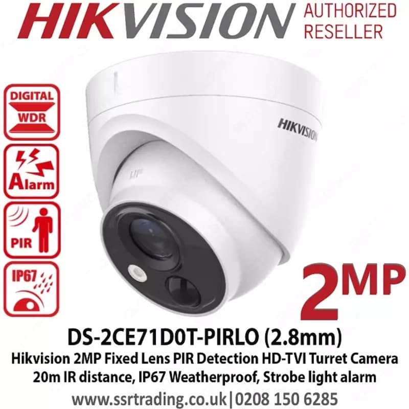 Купольная видеокамера Hikvision DS-2CE71D0T-PIRLO — 3