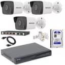 Готовый комплект IP-Видеонаблюдения на 3 камеры ”Hikvision” 4мпх