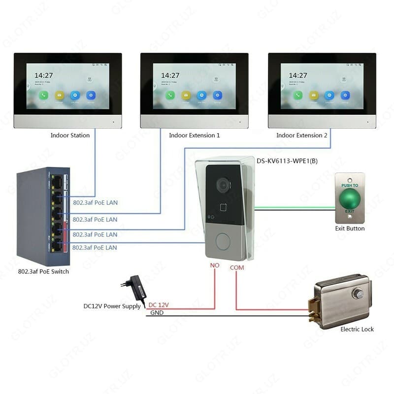 Вызывная панель hikvision DS-KV6113-WPE1 — 2