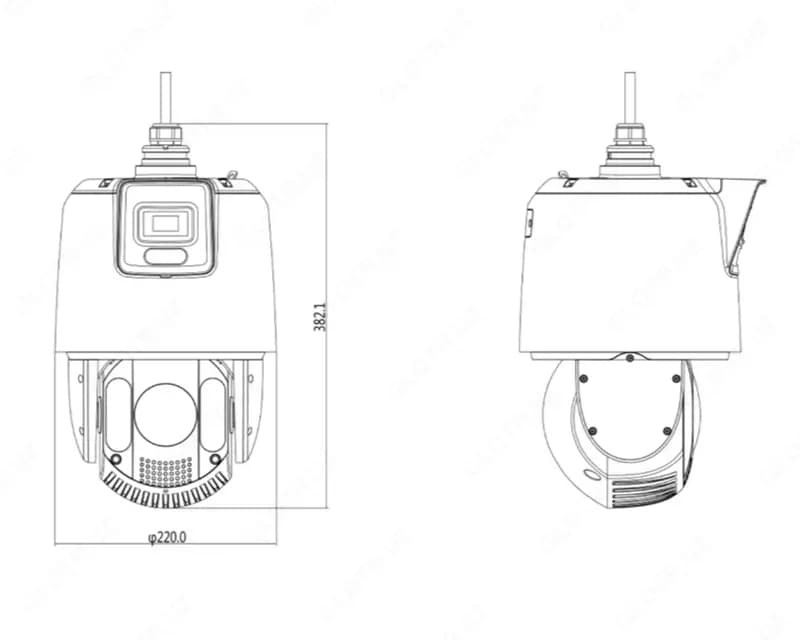 4 Мп 32х скоростная купольная IP-камера с ИК-подсветкой DS-2SE7C432MW-AEB — 4