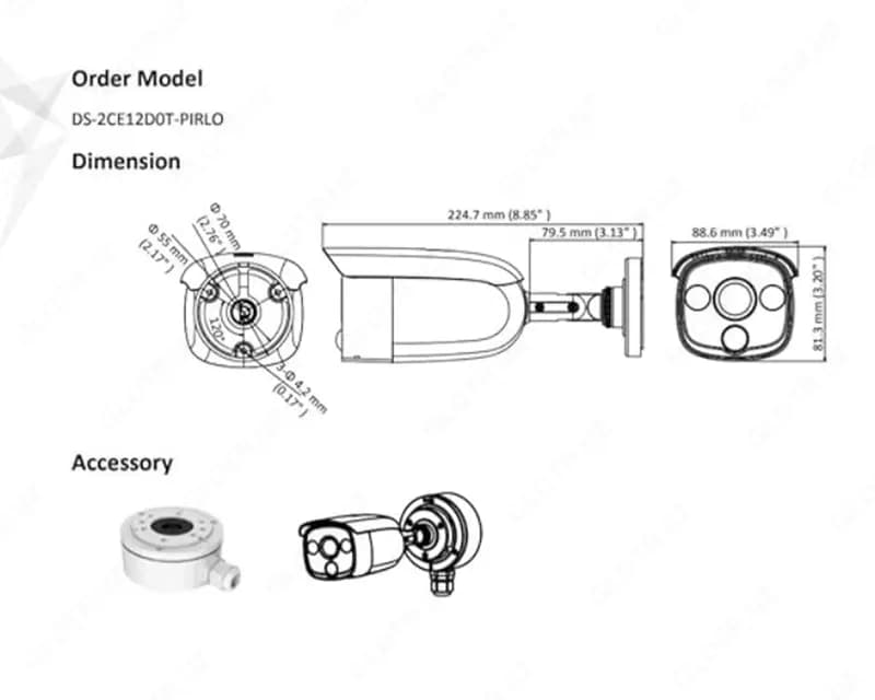 DS-2CE11D0T-PIRLО 2 MP-Пуля камеры CMOS высокого разрешения — 4