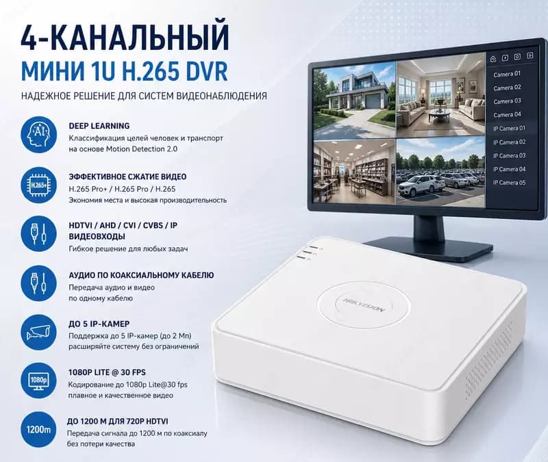 Видеорегистратор DS-7104HGHI-M1 — 1