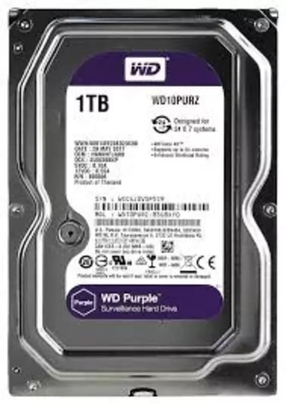 HDD WD - Purple - (Фиолетовый) - HDD - Диск - 1 Tb для видеонаблюдения - HIKVISION - ( RES ) — 5